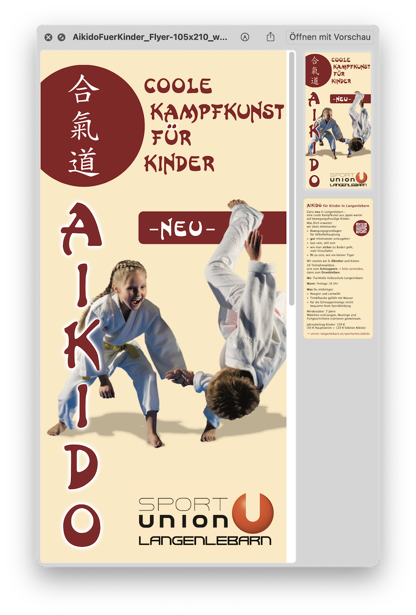 Aiki Kids Infoflyer